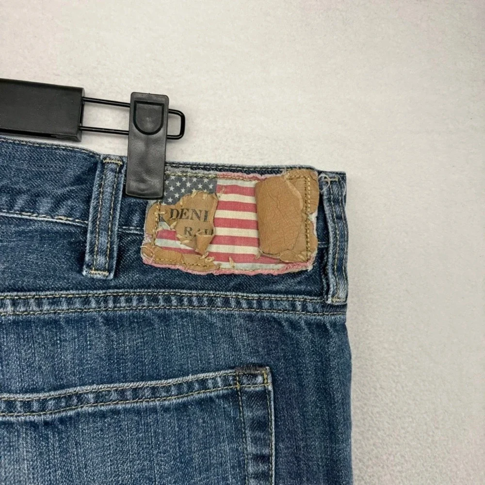 Denim Supply Ralph Lauren Jeans Men's 38x30 Blue Denim Dark Wash American Flag